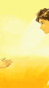 a man and a woman are looking at each other and the man is smiling