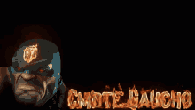a man in a mask is surrounded by flames and the words " emote rancho "