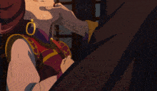 a cartoon of a man touching a woman 's neck and the words where is she