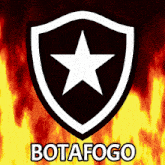 a black shield with a white star and the word botafogo underneath it