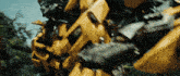 a close up of a bumblebee from transformers