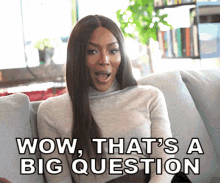 Wow Thats A Big Question Naomi Campbell GIF - Wow Thats A Big Question Naomi Campbell Being Naomi GIFs
