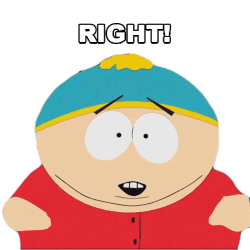 Right Eric Cartman Sticker - Right Eric Cartman South Park Stickers