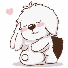 hug hugs heart happy bunny sunny sticker