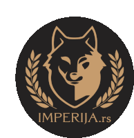 Logo Imperija Vuk Sticker - Logo Imperija Vuk Crni Vuk Stickers