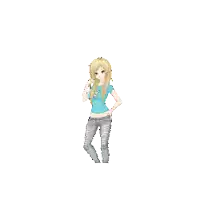 a pixel art drawing of a girl laying down