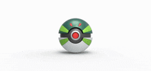 a green and white ball with a green arrow on the top