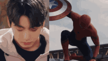 Jungkook Spiderman GIF - Jungkook Spiderman Spideykook GIFs