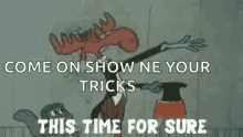 Rocky And Bullwinkle Moose And Squirrel GIF