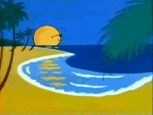summer beach sun sunshine animation
