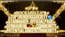 a poster for the rockabella top trenders society