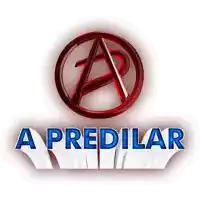 a logo that says a predilar in blue and red
