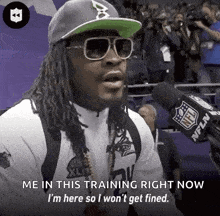 Marshawn Lynch Interview GIF - Marshawn Lynch Interview Im Here So I Wont Get Fined GIFs