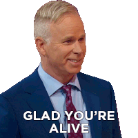Glad Youre Alive Gerry Dee Sticker - Glad Youre Alive Gerry Dee Family Feud Canada Stickers