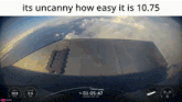 a screenshot of a starship flight test with the words its uncanny how easy it is 10.75 at the top
