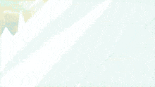 a blue and white background with a triangle in the corner