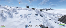 a screenshot of a video game shows a explosion in the distance
