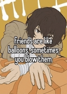 a man is laying on a bed with balloons in his hand .