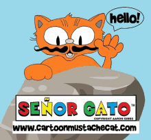 hello hi cartoon cat gifs friendly cat gifs senor gato gifs