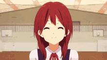 redhead girl anime giggle emi yusa