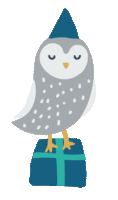 Christmas Owl Sticker - Christmas Owl Stickers
