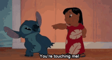 Lilo And Stitch Youre Touching Me GIF