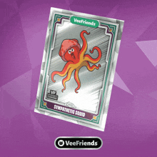 a card that says veefriends on it with an octopus on it