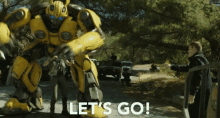 Bumblebee Movie Lets Go GIF - Bumblebee Movie Lets Go Bumblebee GIFs