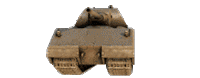 a large tank is sitting on top of a sandy field .