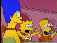 Yay Cheering GIF - Yay Cheering Bart Simpson GIFs