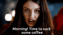 Morning Coffee Vampire GIF
