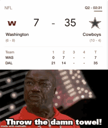 Dallas Cowboys Washington Football Team GIF - Dallas Cowboys Washington Football Team GIFs