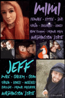 a collage of pictures with the name jeff on the bottom