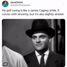 James Cagney Golfing GIF