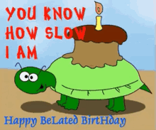 Late Birthday Happy Belated Birthday GIF - Late Birthday Happy Belated Birthday Turtle GIFs