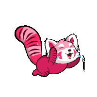 Laughing Red Panda Pink Red Panda Sticker
