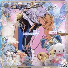 a collage of images with the word angel on the bottom