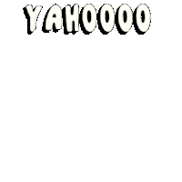 a blue and white penguin with the words yahoo on the top