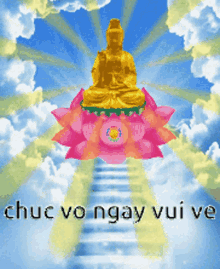 Ngay Vui Ve Buddha GIF - Ngay Vui Ve Buddha Heaven GIFs