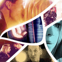 a collage of people 's faces including a man and woman