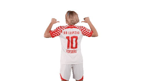 Pointing At My Jersey Emil Forsberg Sticker - Pointing At My Jersey Emil Forsberg Rb Leipzig Stickers