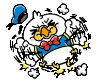 a cartoon drawing of donald duck wearing a hat and bow tie