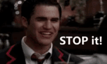 Stop GIF - Glee Blaine Anderson Darrenriss GIFs