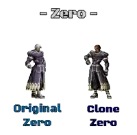 a video game character is shown with the words original zero and clone zero