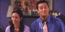 No No No No No No Meme GIF - No No No No No No Meme Chandler And Monica GIFs