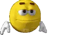 a close up of a yellow smiley face with arms and legs