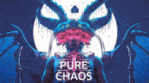 a poster for pure chaos shows a demon with wings and horns