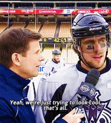Anze Kopitar Yeah Were Just Trying To Look Cool Thats All GIF - Anze Kopitar Yeah Were Just Trying To Look Cool Thats All Trying To Look Cool GIFs