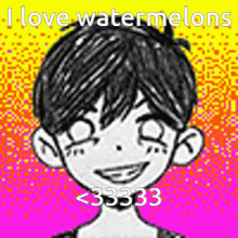Omori I Love Watermelon GIF - Omori I Love Watermelon Watermelon GIFs