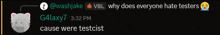 a screenshot of a conversation between @washjake and galaxy7 at 3:32 pm